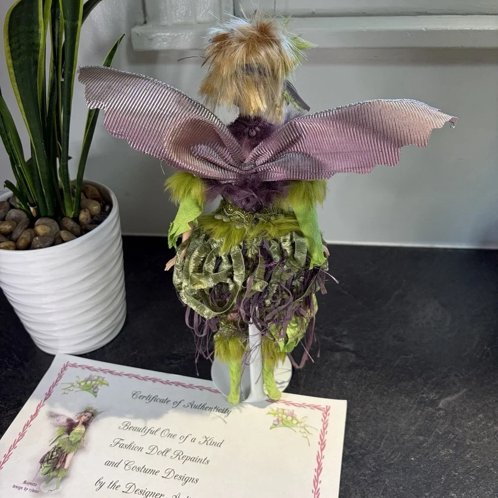 OOAK Green‎ Fairy Doll 12